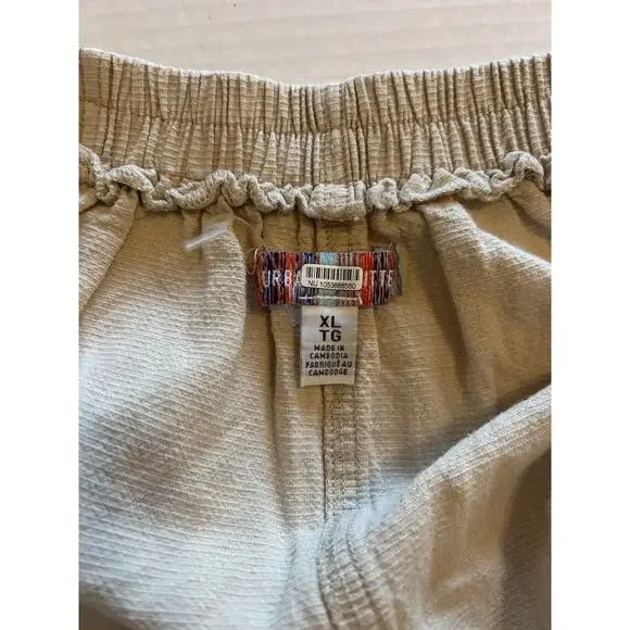 Urban Outfitters Harley Jumpsuit Womens Sz XL Khaki Linen Blend Tie Overalls - Picture 4 of 9